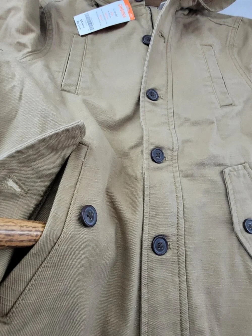 Sturdy Canvas Hooded Jacket Kids Large 10-12 Utility Barn Chore Coat by Gymboree